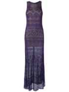 Cecilia Prado - Knit Long Dress - Women - Acrylic/lurex/viscose - G, Pink/purple, Acrylic/lurex/viscose