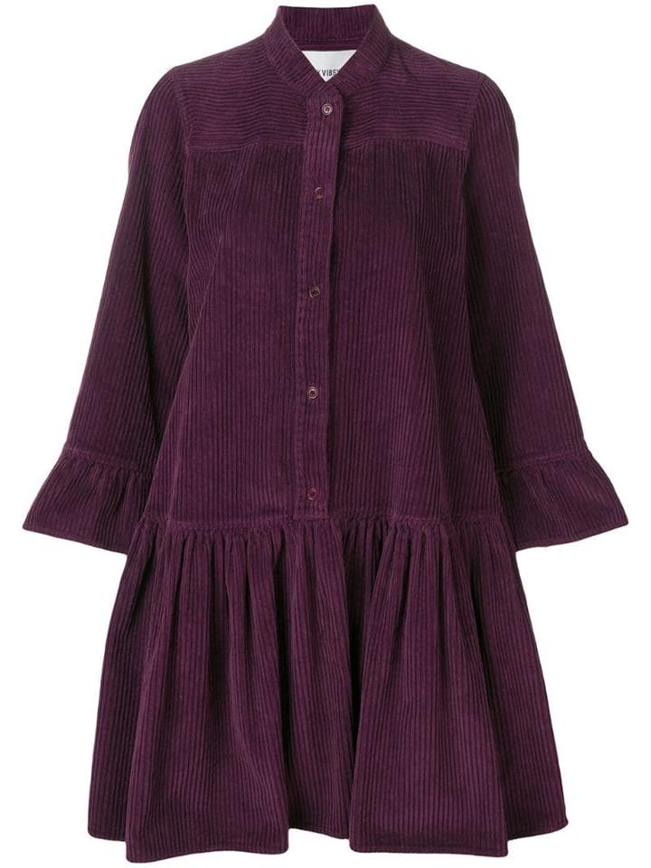 Henrik Vibskov Corduroy Shirt Dress - Purple