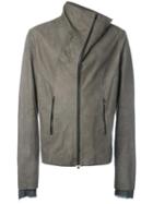 Lost & Found Ria Dunn Zip Up Jacket, Men's, Size: Large, Grey, Lamb Skin