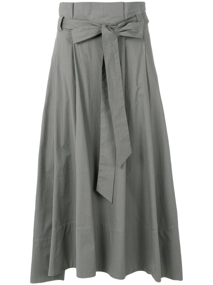 Eleventy Belted Midi Skirt - Grey