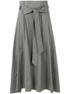 Eleventy Belted Midi Skirt - Grey