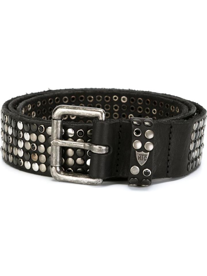 Htc Hollywood Trading Company Studded Belt, Men's, Size: 100, Black, Leather