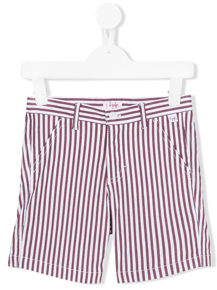 Il Gufo - Striped Shorts - Kids - Cotton/elastodiene - 8 Yrs, Boy's, Pink/purple