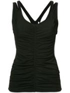 T By Alexander Wang Ruched Tank Top - Black