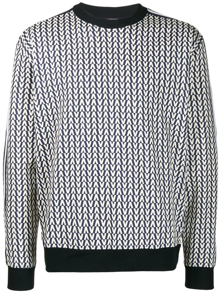 Valentino Optical V Logo Sweatshirt - Blue