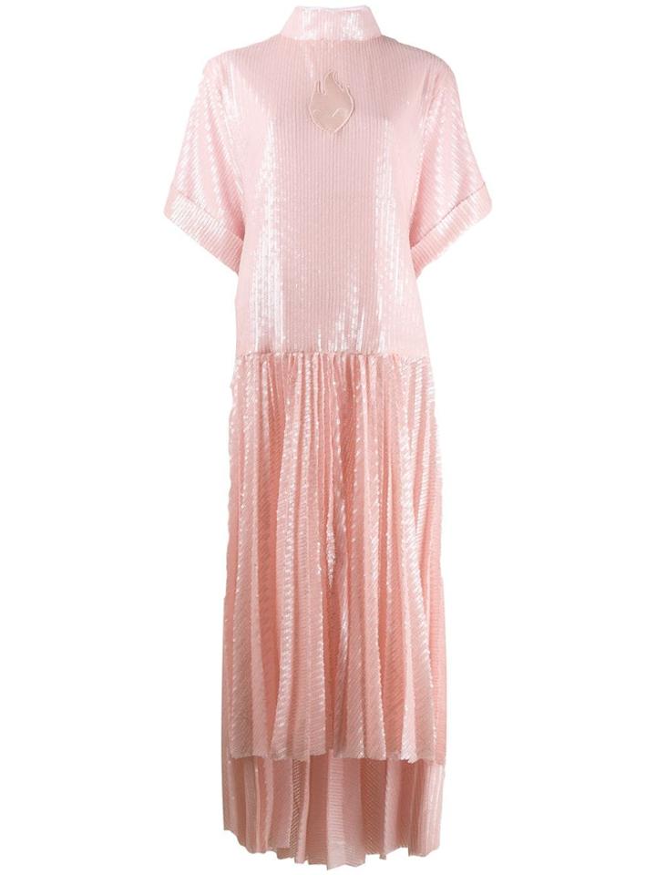 Atu Body Couture Sequinned Mock Neck Dress - Pink