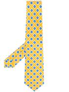 Kiton Diamond Pattern Tie - Yellow