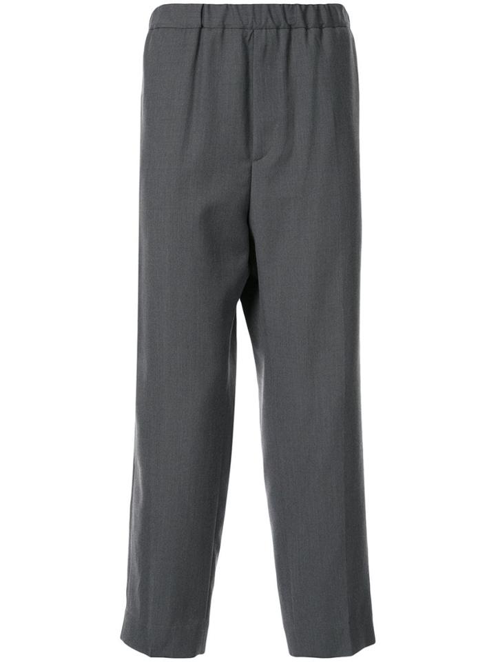 Jil Sander Cropped Straight Trousers - Grey