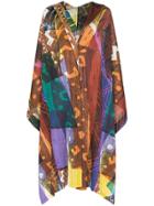 Pleats Please Issey Miyake Printed Plissé Pleated Cape - Multicolour