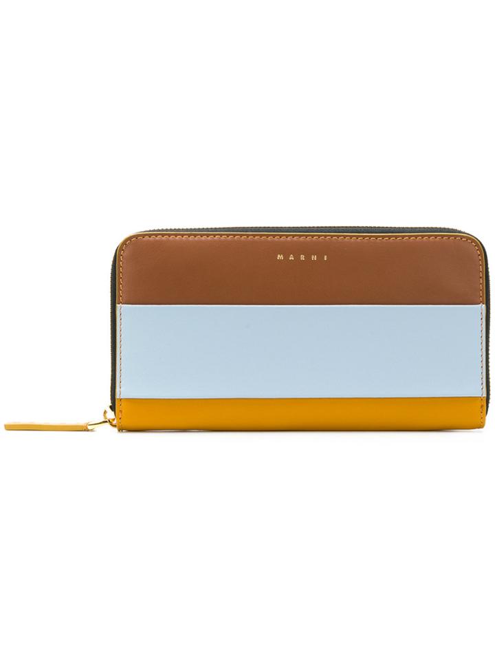 Marni Colour Block Continental Wallet - Multicolour