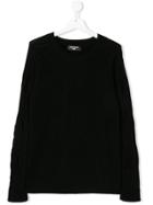 Neil Barrett Kids Teen Cable Knit Jumper - Black