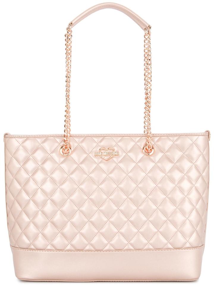 Love Moschino Quilted Tote Bag - Pink