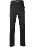 Julien David Contrast Stitch Trousers - Grey