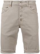Dondup Buttoned Shorts, Men's, Size: 34, Nude/neutrals, Cotton/spandex/elastane
