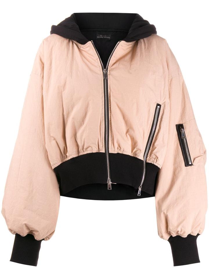 Barbara Bologna Two Tone Bomber Jacket - Neutrals