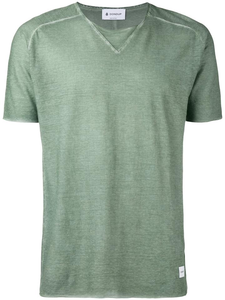 Dondup Flared T-shirt, Men's, Size: Large, Green, Cotton