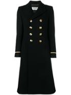 Saint Laurent 70's Military Coat, Women's, Size: 40, Black, Cotton/nylon/wool