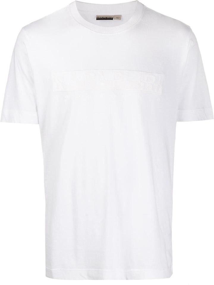 Napapijri Textured Logo T-shirt - White