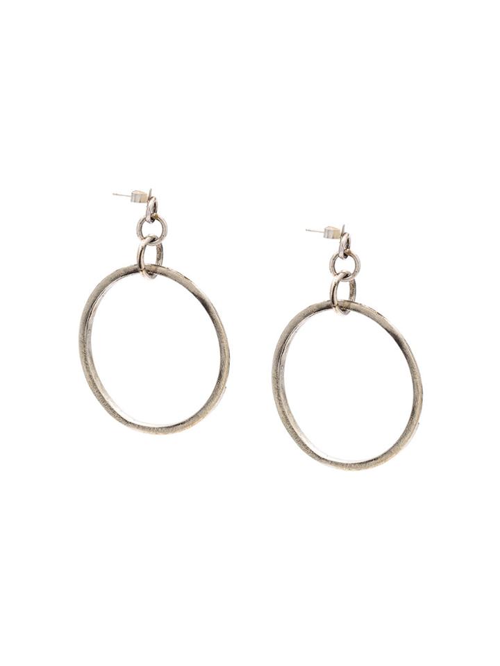 Henson Carved Hoop Earrings - Metallic