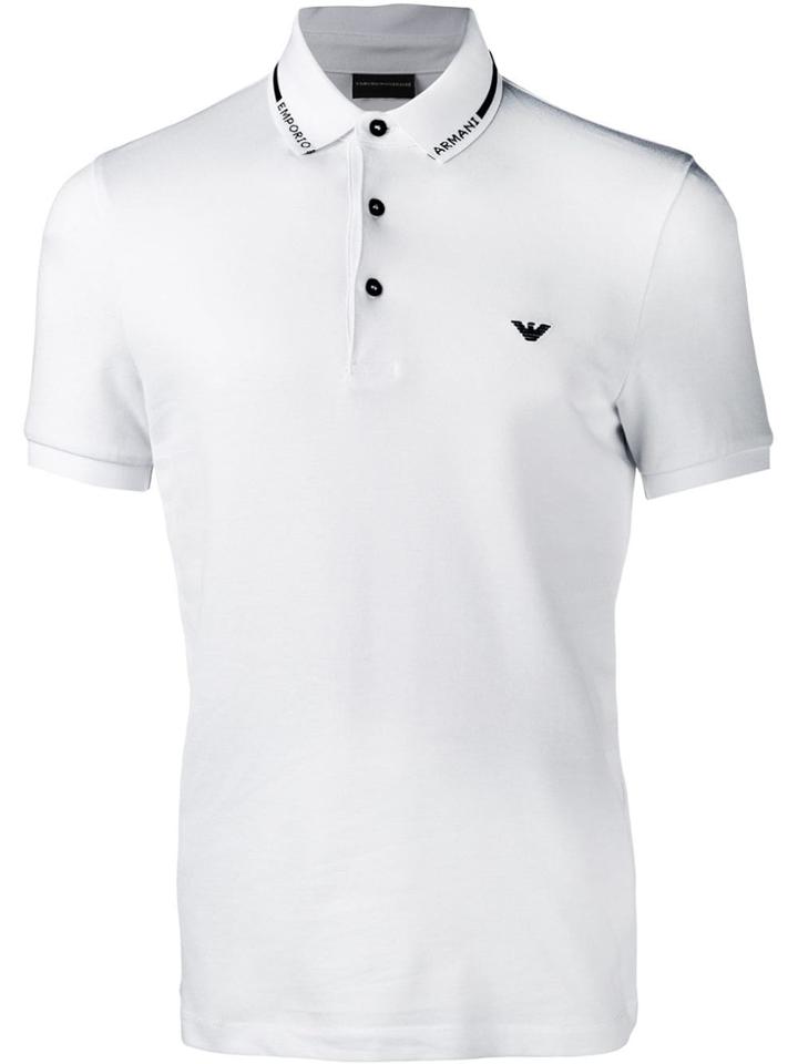 Emporio Armani White Polo Top