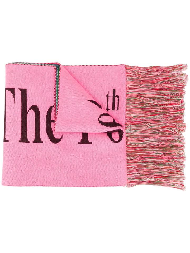 Msgm Printed Scarf - Green