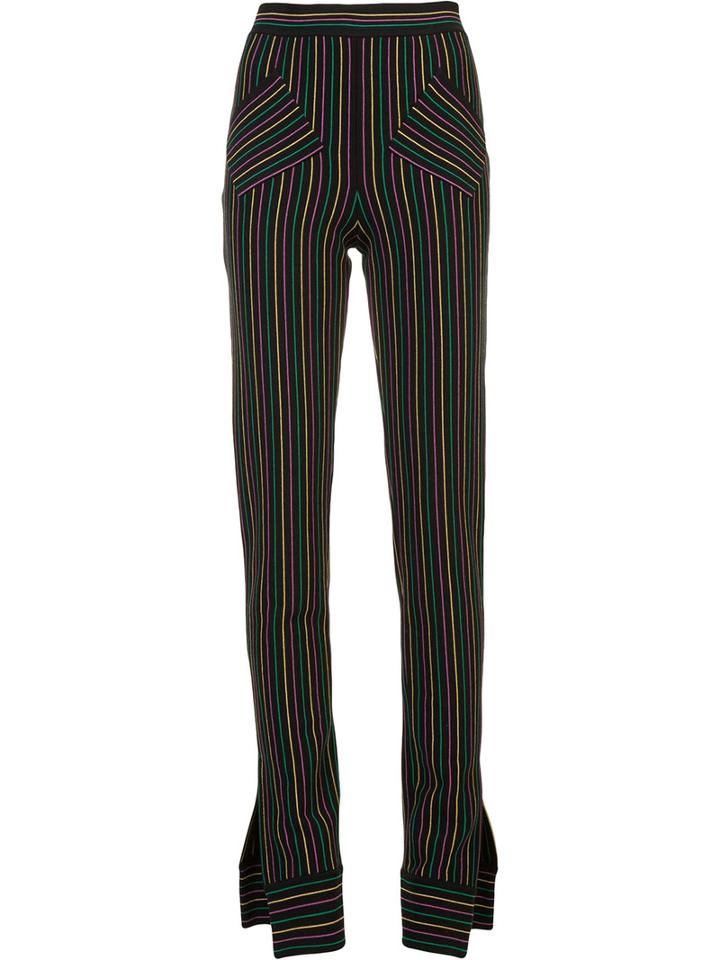 J.w.anderson Striped Trousers, Women's, Size: Small, Black, Cotton