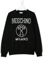 Moschino Kids Teen Double Question Mark Sweater - Black