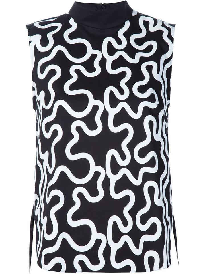 J.w. Anderson Printed Mock Neck Top