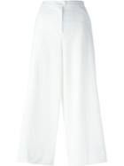 Armani Jeans Palazzo Pants, Women's, Size: 46, White, Polyester/spandex/elastane/viscose