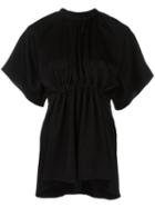 Ellery Gathered Waist Blouse, Women's, Size: 10, Black, Acetate/polyester