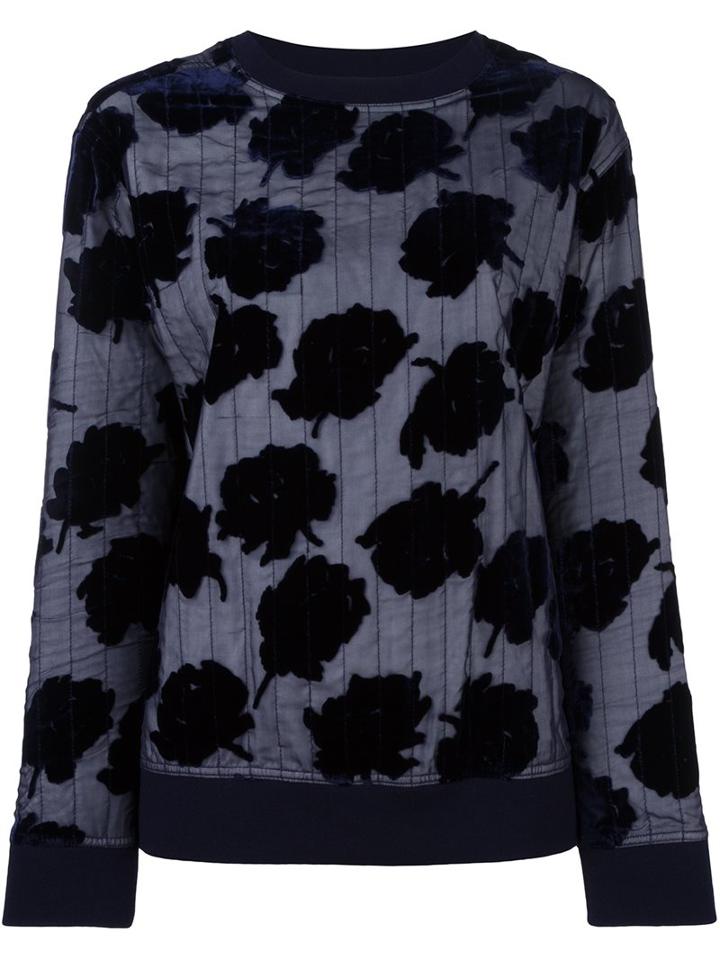 Dkny Velvet Rose Quilted Sweatshirt
