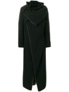 Comme Des Garçons Pre-owned Wrap Front Coat - Black