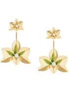 Mercedes Salazar Flower Drop Earrings - Gold