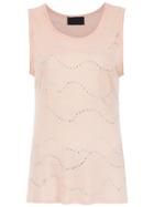 Andrea Bogosian Embellished Linen Top - Nude & Neutrals