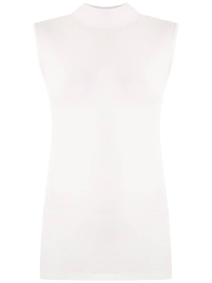 Andrea Bogosian High Neck Knit Tank - White