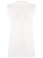 Andrea Bogosian High Neck Knit Tank - White