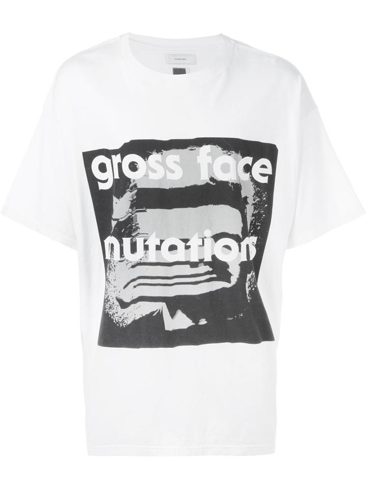 Facetasm Printed T-shirt, Men's, White, Cotton