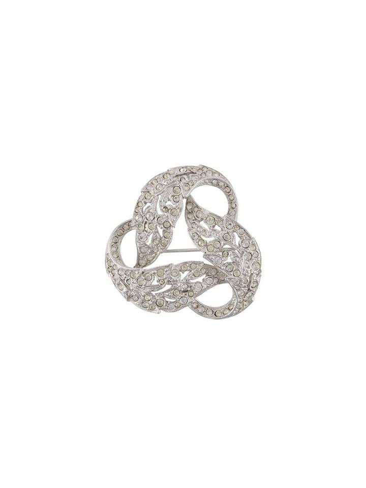 Susan Caplan Vintage 1970s Attwood And Sawyer Brooch - Silver