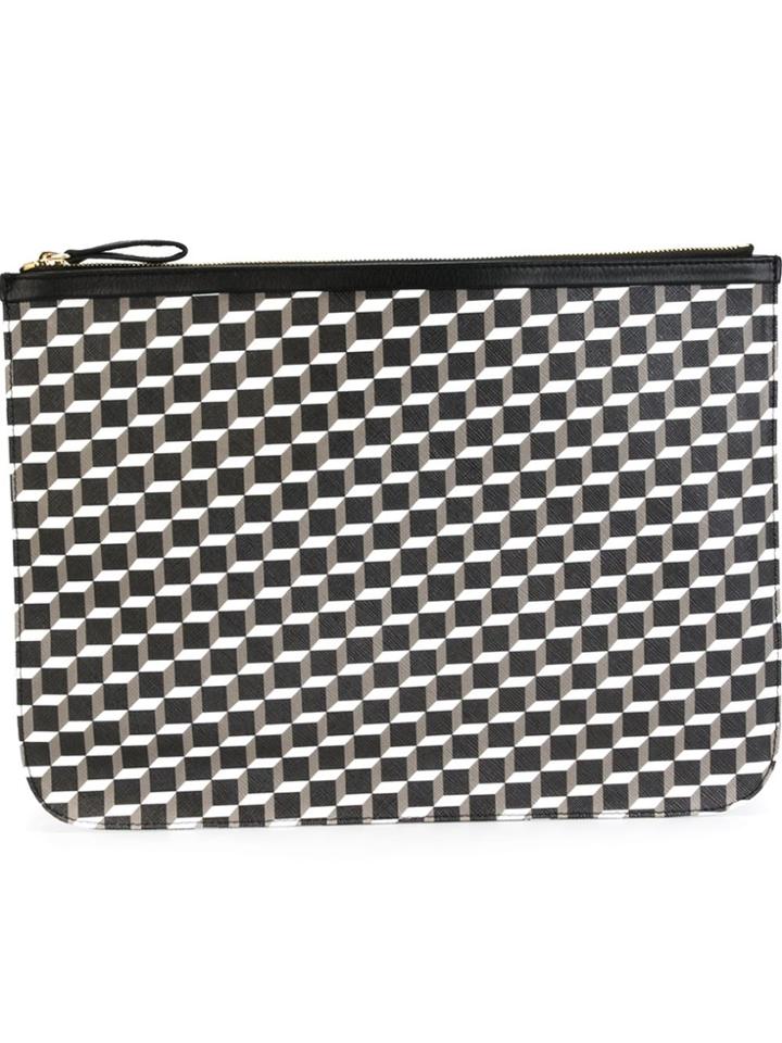 Pierre Hardy 'canvas Cube' Clutch - Black