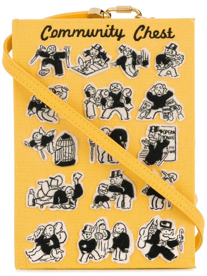 Olympia Le-tan 'community Chest' Clutch Bag - Yellow & Orange