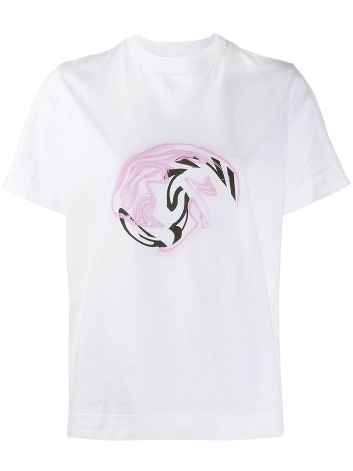 Ganni Abstract Print T-shirt - White
