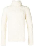 Ermenegildo Zegna High Neck Knit Sweater - White