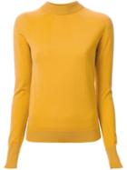 Lemaire High Neck Jumper, Women's, Size: Medium, Yellow/orange, Wool