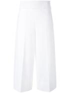 Cédric Charlier - Shirred Waist Trousers - Women - Cotton/other Fibers - 44, White, Cotton/other Fibers