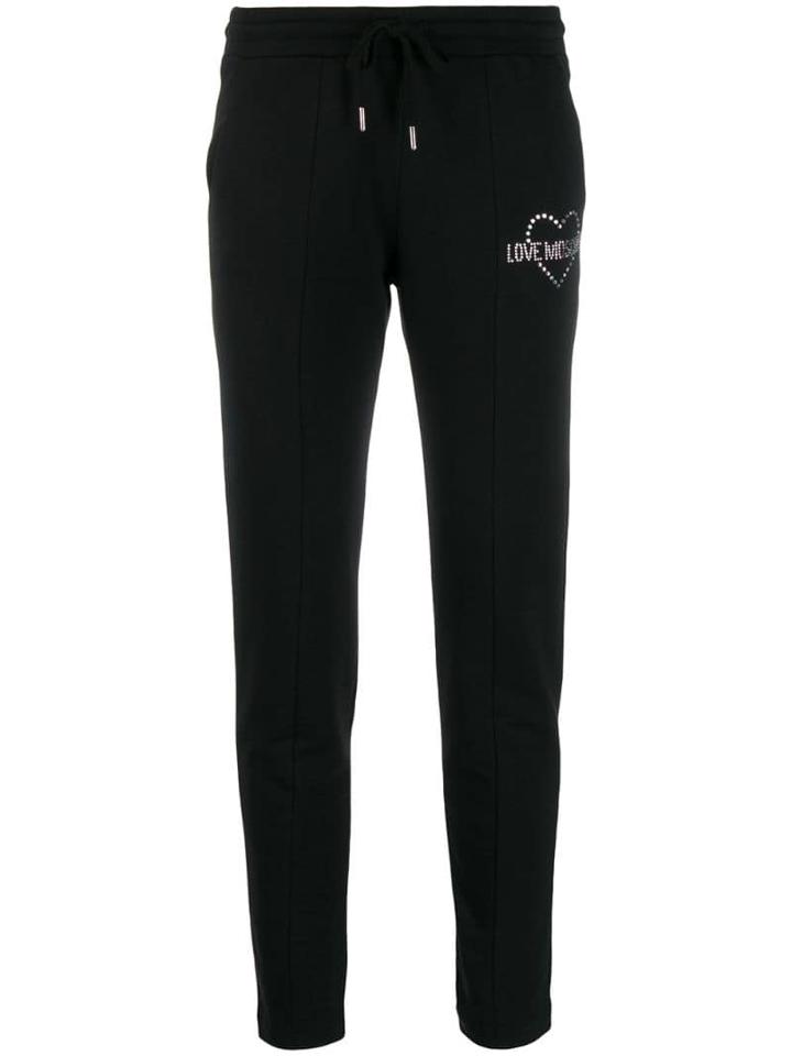 Love Moschino Embellished Logo Track Pants - Black