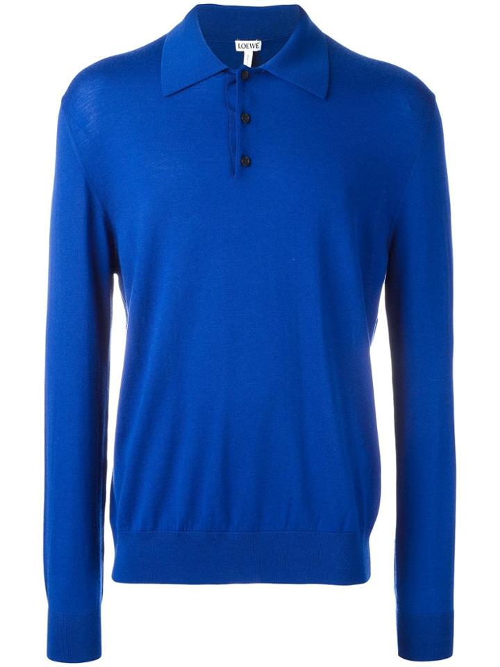 Loewe Polo Collar Jumper - Blue