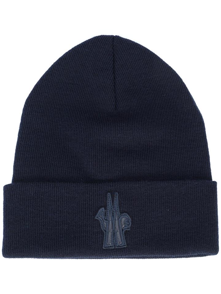 Moncler Grenoble Ribbed Beanie - Blue