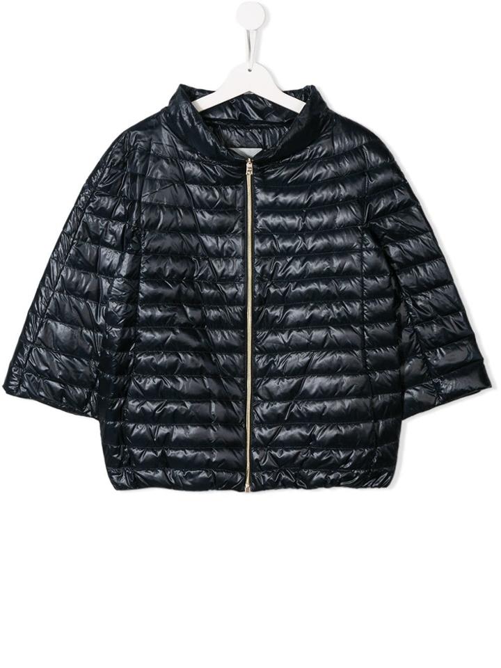 Herno Kids Zipped Padded Jacket - Blue