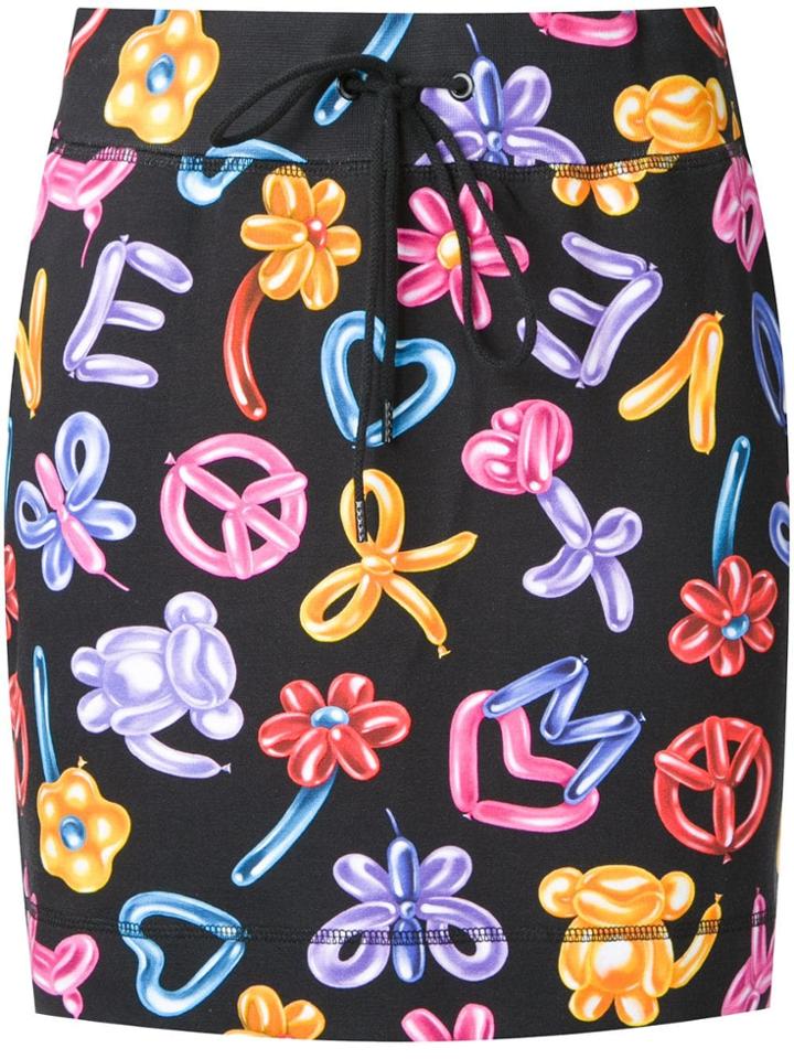 Love Moschino Balloon Print Skirt - Black