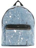 Amiri Paint Splash Denim Backpack - Blue